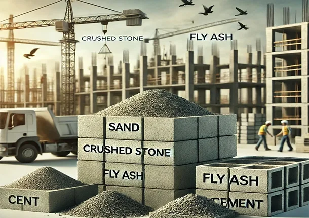 콘크리트 벽돌은 어떤 재료로 만들어 집니까?